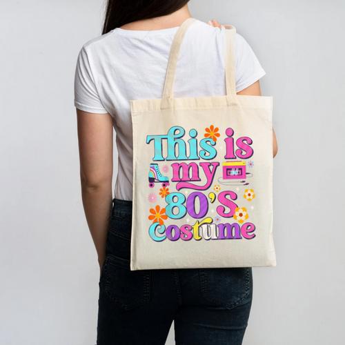 Vintage 80s Costume Nostalgia 1980s Fashion Cute Girls Women Canvas Tote Bag - Figerry
