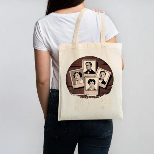 Vintage Portrait Photography Memory Nostalgia Vibe Canvas Tote Bag - Figerry
