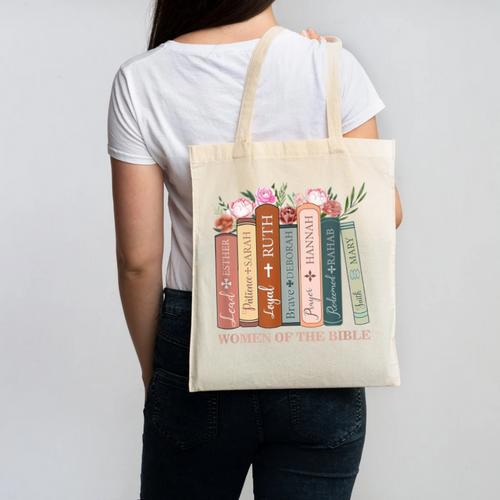 Women Of The Bible Christian Books Full Color Canvas Tote Bag - Bookorys
