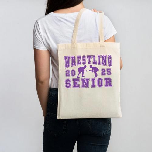 Wrestling Senior Night Wrestling Senior 2025 Graduation 49 Canvas Tote Bag - Best Gift Smart