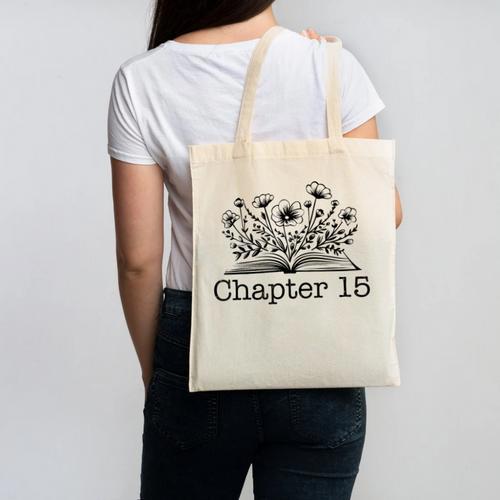 15th Birthday Chapter 15 Reading Book Lover 15 Year Old Canvas Tote Bag - Bookorys DE