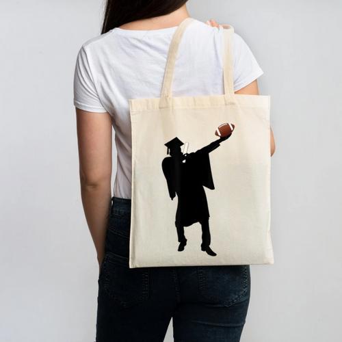 2019 Football Graduation Dab Shirt- Dabbing Graduate Canvas Tote Bag - Best Gift Smart