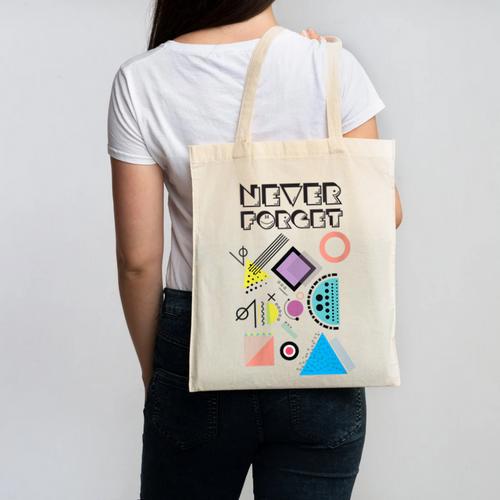 80s Nostalgia Never Forget Canvas Tote Bag - Figerry