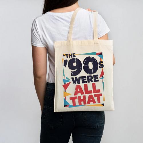 The 90s Were All That – Retro 1990s Nostalgia Tee Canvas Tote Bag - Figerry