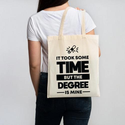 Adult College Graduation Canvas Tote Bag - Best Gift Smart
