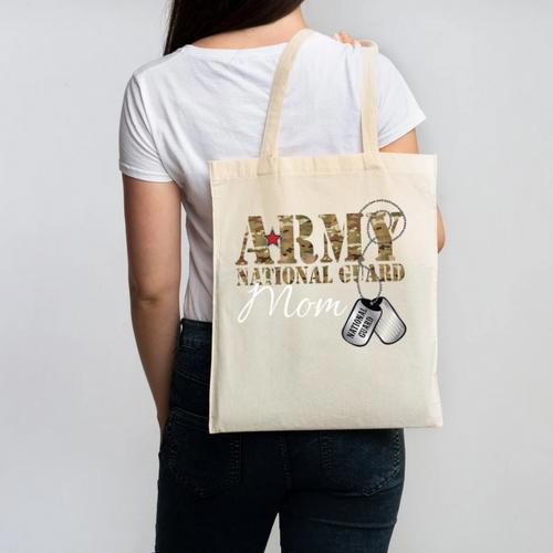 Army National Guard Mom Army National Guard Graduation Mom Canvas Tote Bag - Best Gift Smart