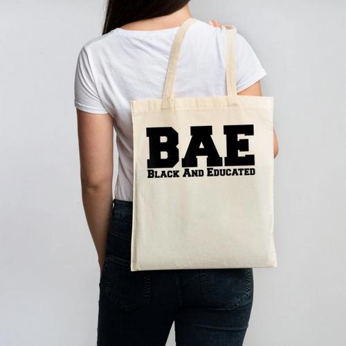 BAE And Educated Black History Month Graduation Canvas Tote Bag - Best Gift Smart