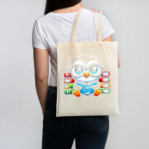 Book Lover Reading Penguin Canvas Tote Bag - Bookorys