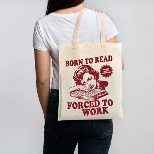 Book Readers Forced To Work Sadness Canvas Tote Bag - Bookorys