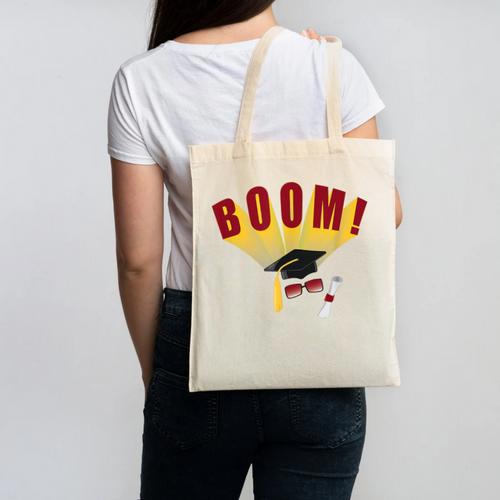 Boom Graduation Hat And Diploma For Proud Graduate Canvas Tote Bag - Best Gift Smart