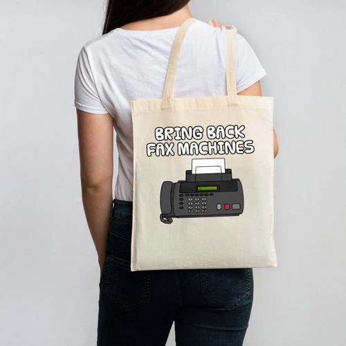 Bring Back Fax Machines Office Sarcasm Nostalgia Premium Tri-Blend Canvas Tote Bag - Figerry