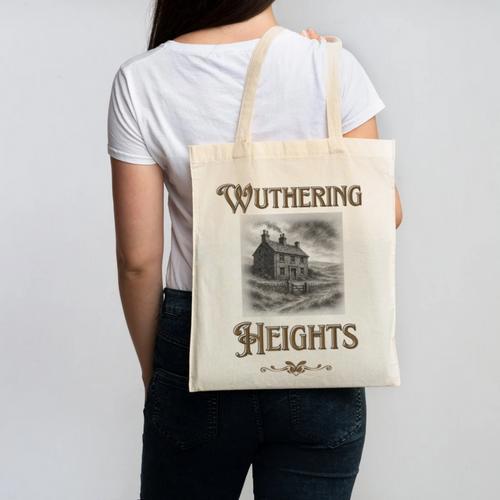 Bronte Novel Wuthering Heights Moorland Gothic Book Cover Canvas Tote Bag - Bookorys DE