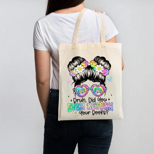 Bruh Return Your Books Reading Library Book Lovers Canvas Tote Bag - Bookorys