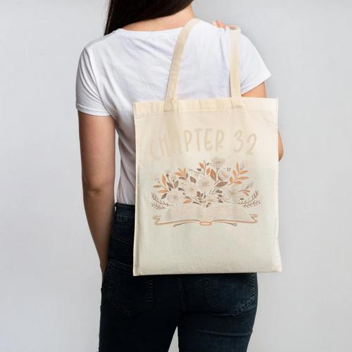 Chapter 32nd Birthday Bookworm 32 Years Old For Book Lovers Canvas Tote Bag - Bookorys