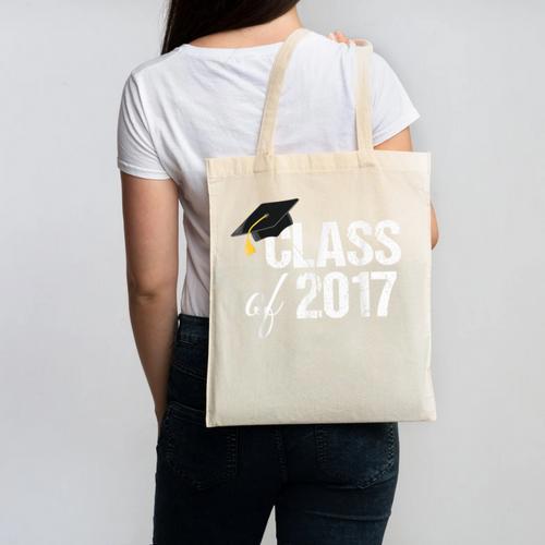 Class Of 2017 Senior Graduation Canvas Tote Bag - Best Gift Smart