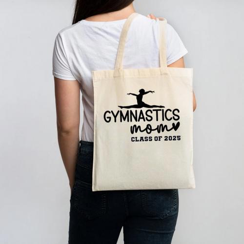 Class Of 2025 Gymnastics Mom Senior Gymnast Graduation Canvas Tote Bag - Best Gift Smart