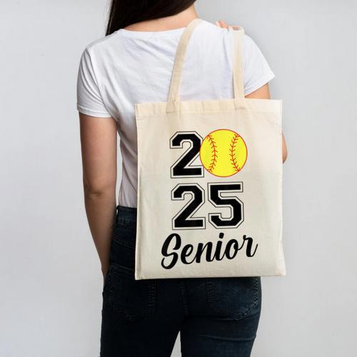 Class Of 2025 Softball Senior Graduation Graduate Women Canvas Tote Bag - Best Gift Smart