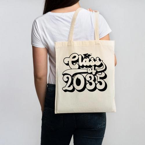 Class Of 2035 Senior Retro 2035 Grad Graduate Graduation Canvas Tote Bag - Best Gift Smart