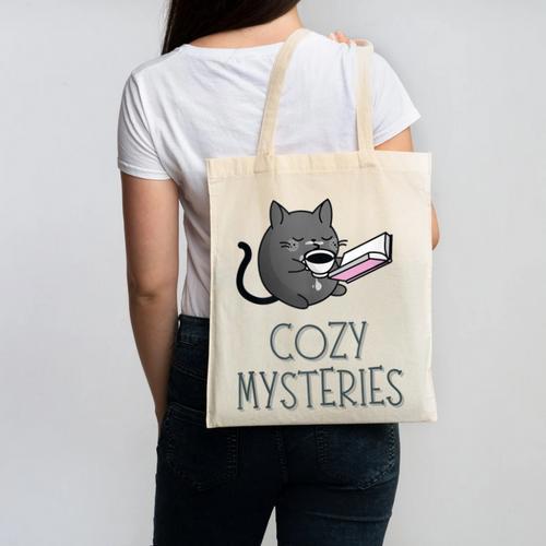 Cozy Mysteries Coffee And Novel For Book Lovers Canvas Tote Bag - Bookorys