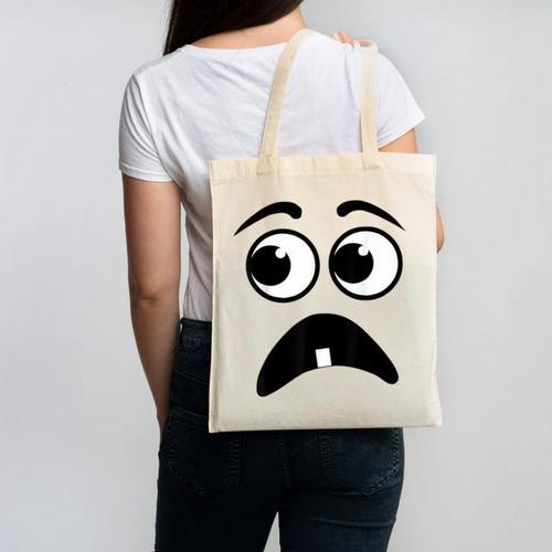 Creepy Face Carrot Halloween Book Character Costume Canvas Tote Bag - Bookorys