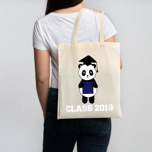 Cute Graduation Panda Class 2018 Canvas Tote Bag - Best Gift Smart