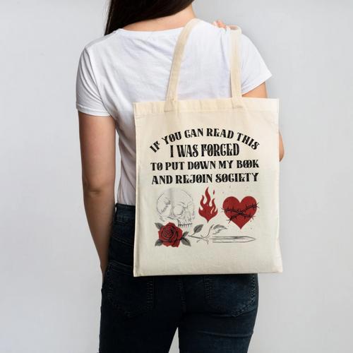 Dark Romance Bookish Merch Put My Book Down Spicy Book Women Canvas Tote Bag - Bookorys