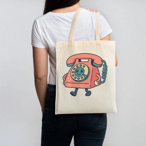 Dial It Back Retro Tech Nostalgia Vintage Premium Tri-Blend Canvas Tote Bag - Figerry
