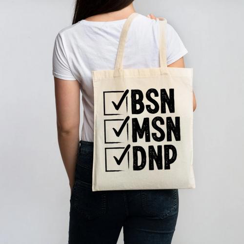 DNP Doctor MSN BSN DNP Nurse DNP Degree Graduation Canvas Tote Bag - Best Gift Smart