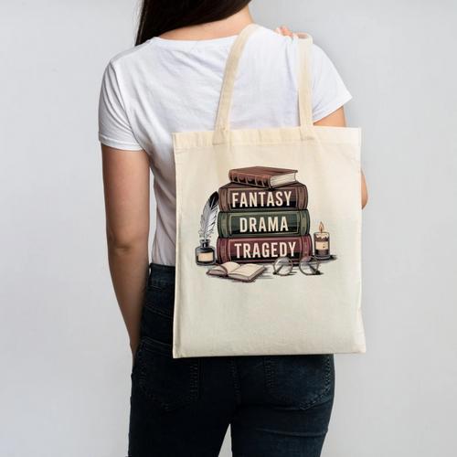 Fantasy Drama Tragedy Gothic Book Lover Bookworm Canvas Tote Bag - Bookorys