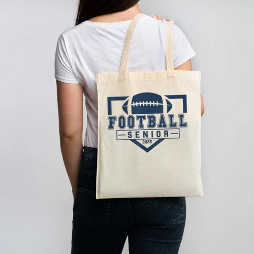 Football Senior Night Football Senior 2025 Graduation 44 Canvas Tote Bag - Best Gift Smart