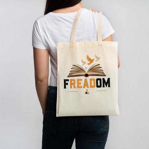 Freadom Anti Banned Books Lovers Reading Librarian Bookworm Canvas Tote Bag - Bookorys CA