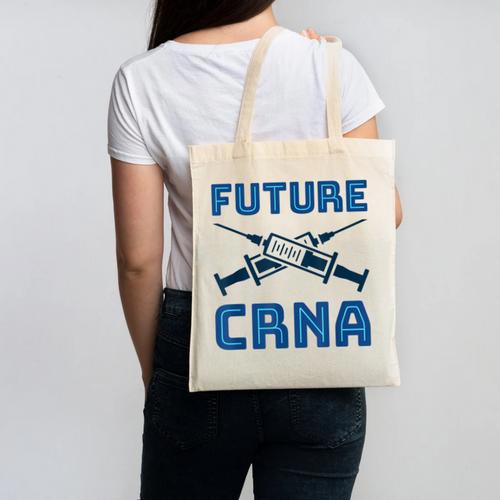 Future CRNA Nurse Anesthetist Student Nursing RN Graduation Canvas Tote Bag - Best Gift Smart