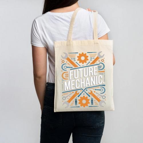 Future Mechanic Graduation School Kids Toddler Women Men Gag Canvas Tote Bag - Best Gift Smart
