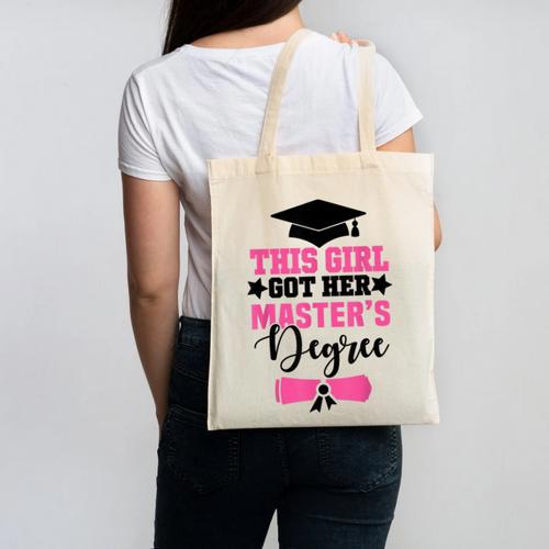 This Girl Got Her Masters Degree Graduation Mastered It 2024 Canvas Tote Bag - Best Gift Smart