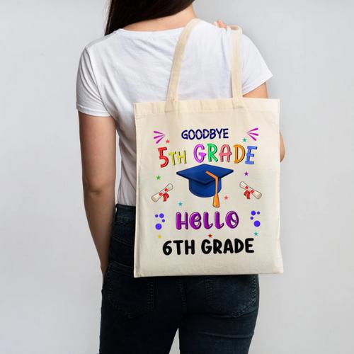 Goodbye 5th Grade Graduation 2025 6th Grade Graduate Kids Canvas Tote Bag - Best Gift Smart