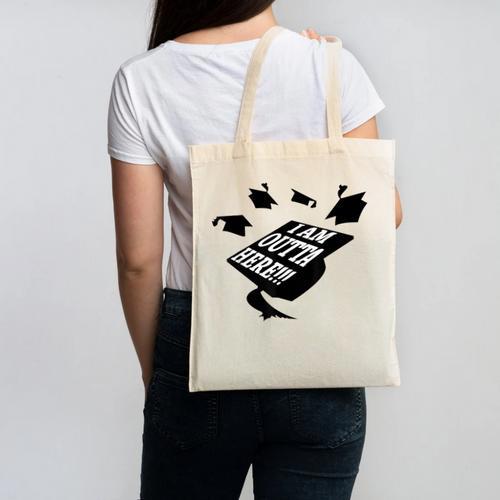 GRADUATION 2018 I AM OUTTA HERE SCHOOL MOVING UP GIFT SHIRT Canvas Tote Bag - Best Gift Smart