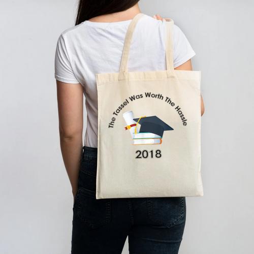 Graduation 2018 The Tassel Was Worth The Hassle Canvas Tote Bag - Best Gift Smart