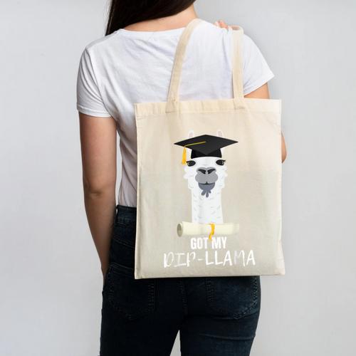 Graduation For Him & Her Got My Dip-Llama Canvas Tote Bag - Best Gift Smart