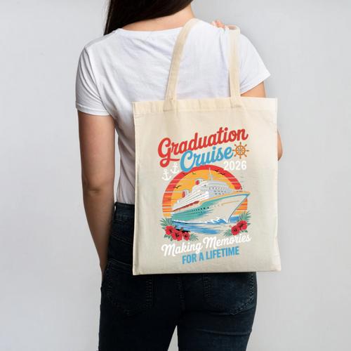 Graduation Cruise Trip Class Of 2026 Senior Summer Vacation Premium Canvas Tote Bag - Best Gift Smart
