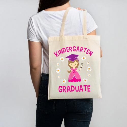 Graduation Kindergarten Last Day Of School Shirt Girls Canvas Tote Bag - Best Gift Smart