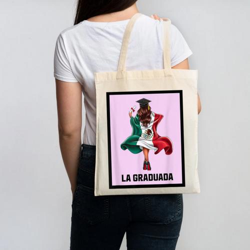 Graduation Latina Educated La Graduada Mexican Bingo Card Canvas Tote Bag - Best Gift Smart