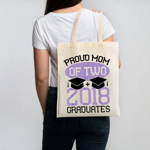 Graduation Shirt For Mom Of Twins Proud Mom Twins Tee Canvas Tote Bag - Best Gift Smart