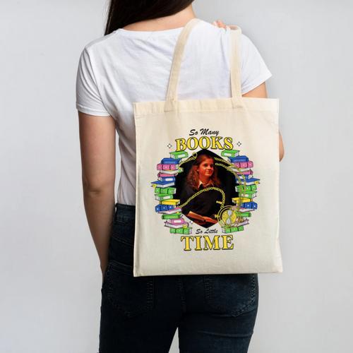 Harry Potter Hermione So Many Books So Little Time Portrait Canvas Tote Bag - Bookorys CA