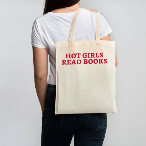 Hot Girls Read Books Book Lovers Canvas Tote Bag - Bookorys