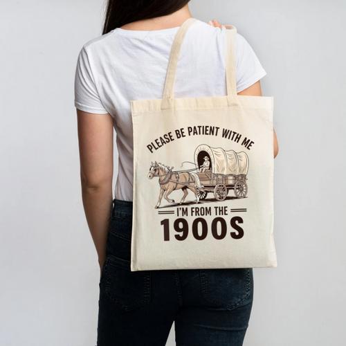 I'm From The 1900s Tee Western For Men Canvas Tote Bag - Figerry