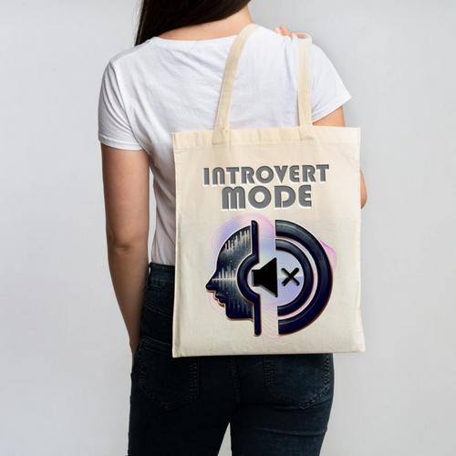 Introvert Mode Finding Inner Peace In Silence Canvas Tote Bag - Raresse