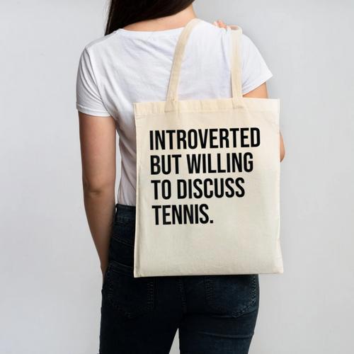 Introverted Tennis Player Tennis Introvert Canvas Tote Bag - Raresse