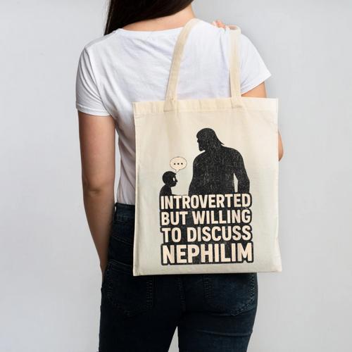 Introverted But Willing To Discuss Nephilim Tee Canvas Tote Bag - Raresse