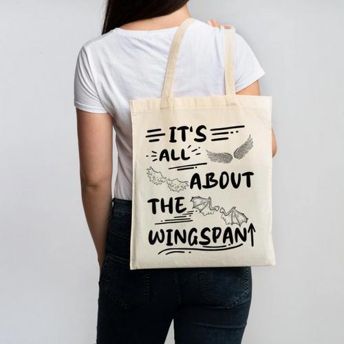 It's All About The Wingspan For Book Lover Canvas Tote Bag - Bookorys UK