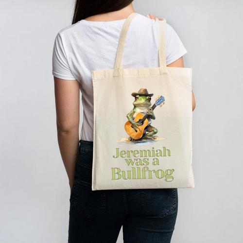 Jeremiah Was A Bullfrog A Classic Rock Nostalgia Trip Premium Tri-Blend Canvas Tote Bag - Figerry
